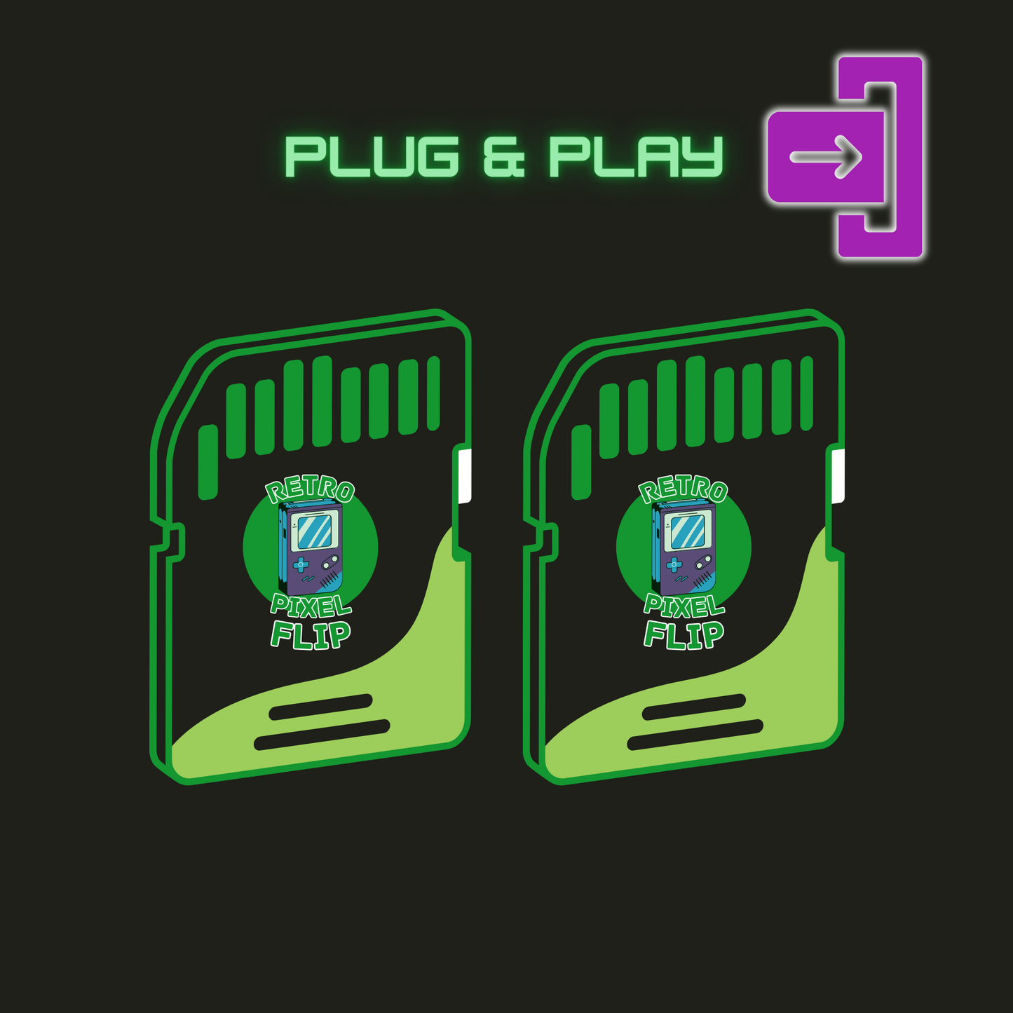 RetroPixel Flip™ Plus Card